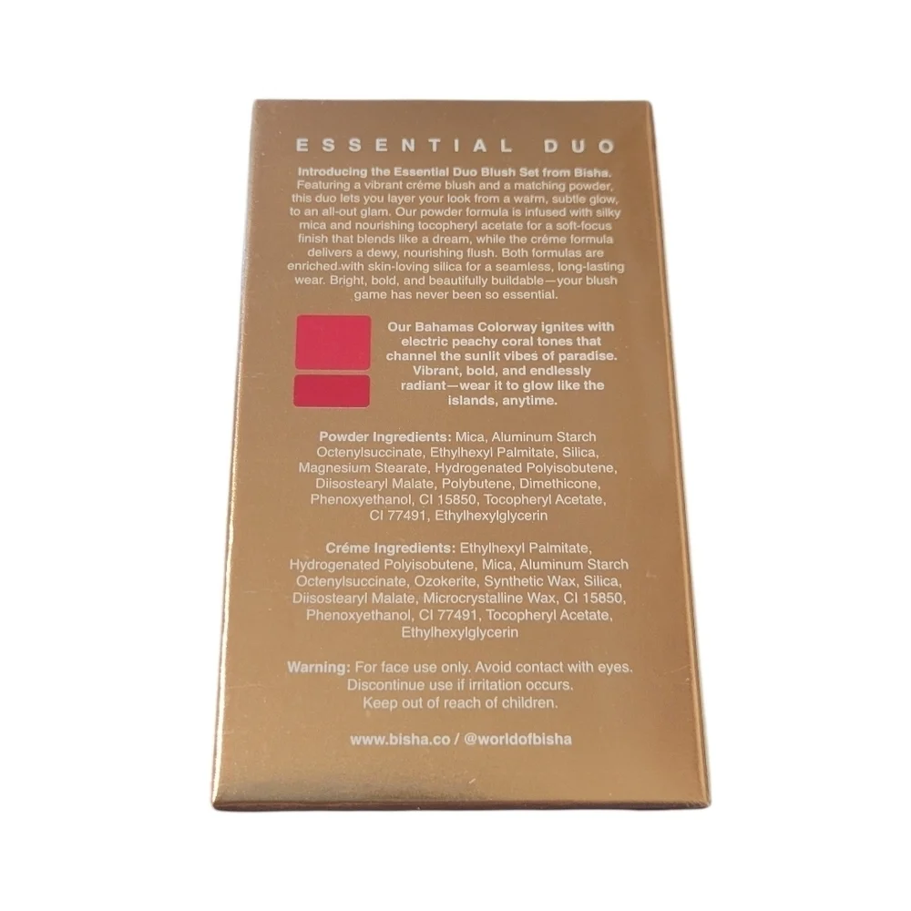 Bisha Essential Duo Creme + Powder Blush Set -Bahamas